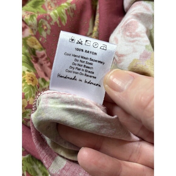 Auguste the Label Bonnie Beachside Peasant Mini Dress Peach Pink Floral 6 - Picture 10 of 16